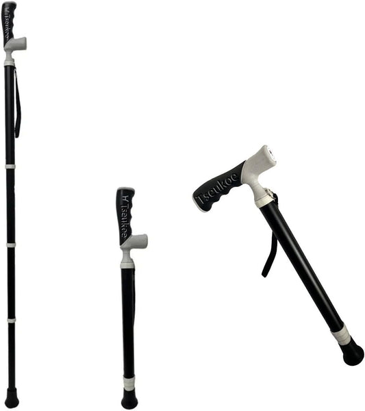 Outdoor Trekking Pole, Titanium Alloy Telescopic Walking Stick, Non-Slip, Ultra-Light, Convenient, Adjustable, Suitable for Travel, Hiking and Elderly People