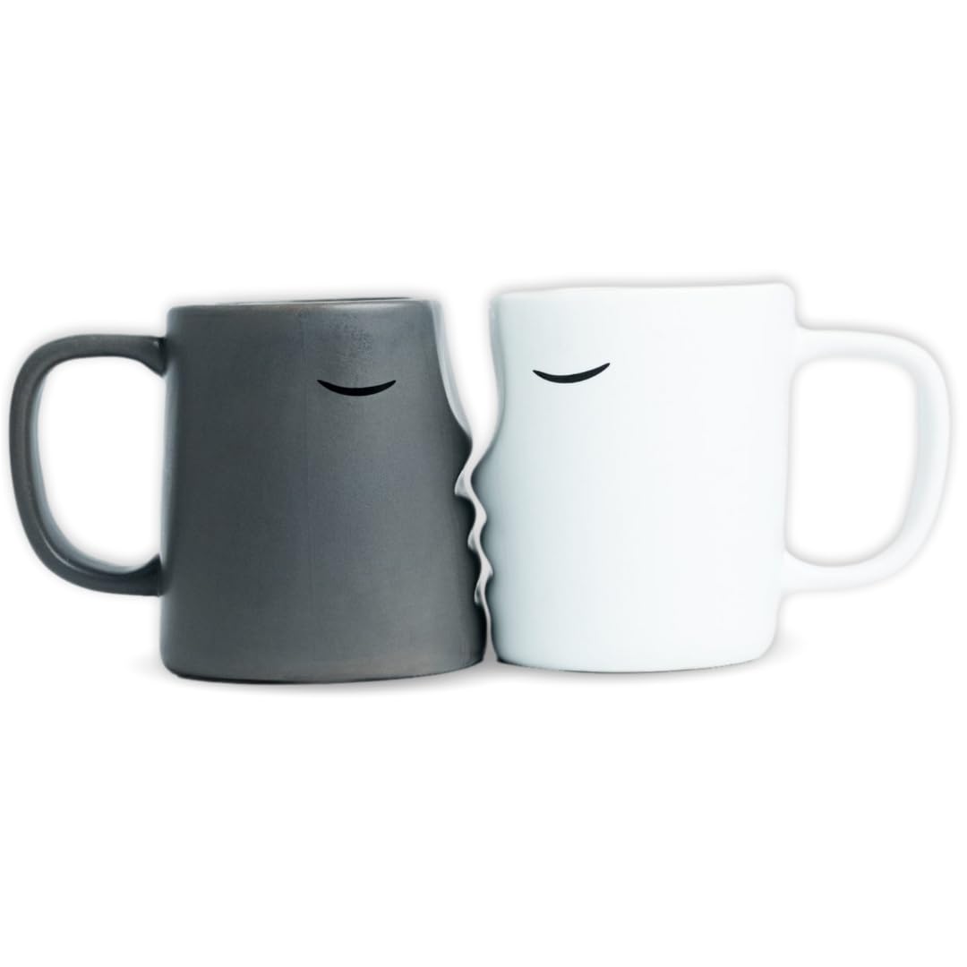 Occasionals Kissing Couple Mug Set, Wedding present for Couples 2025, Engagement Gifts, Valentines Day, Cute Matching Couple Coffee Cups Bride and Groom Husband and Wife, His and Hers, Mr and Mrs