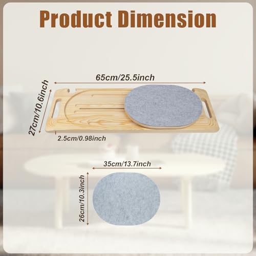 Wooden Slide Transfer Board,25 x10" Transfer Board with Track Pulley Turntable,Made of Heavy-Duty Wood for Patient,Holds up to 500 Pounds,Suitable for Patient Senior and Handicap Move Assist