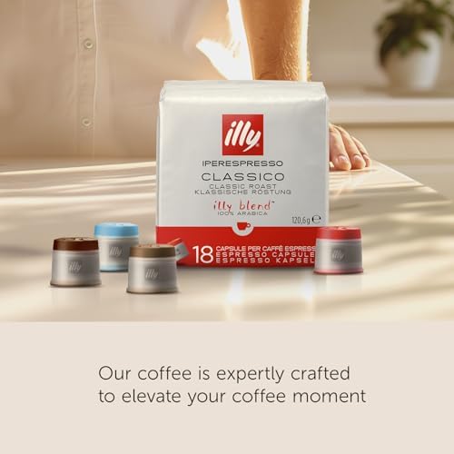 illy Coffee IperEspresso Capsules, Ethiopia Single Origin Medium Roast Coffee Pods, 100% Arabica, Premium Italian Blend, 18 Count, 1 Pack