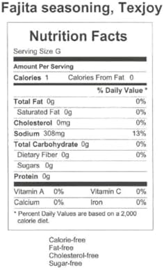 TexJoy Fajita Seasoning, 14 Ounces
