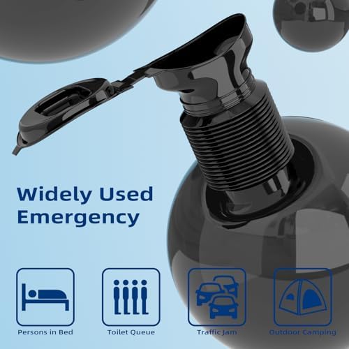 Pee Bottles for Men, Adjustable Emergency Urinal 750ml, Car Pee Bottle for Men and Women, Portable Toilet for Car, Shrinkable Personal Mobile Toilet,Urine Bottle, Travelling, Traffic Jams & Hiking