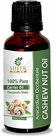 Pure Cashew NUT Oil 100% Natural Undiluted Therapeutic Grade Uncut Cold Pressed Carrier Oils for Skin, Hair and Aromatherapy 1000ML