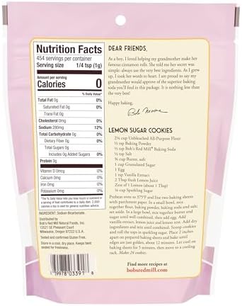 Bob's Red Mill Baking Soda - 1 Pound (Pack of 4), Non GMO, Gluten Free, Vegan, Kosher, Paleo Friendly