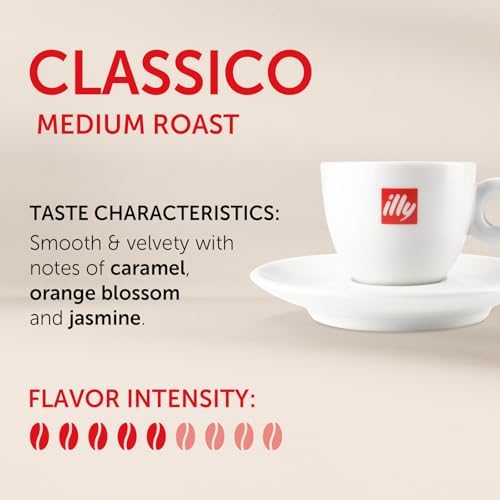 illy Coffee IperEspresso Capsules, Classico Medium Roast Coffee Pods, 100% Arabica, Premium Italian Blend, 18 Count, 1 Pack