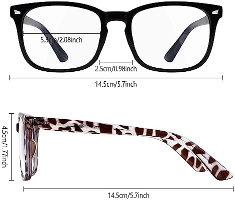 Blue Light Blocking Glasses, 2 Pack Blue Light Glasses Men, Blue Light Glasses Women Eyeglasses Bluelight Eyestrain