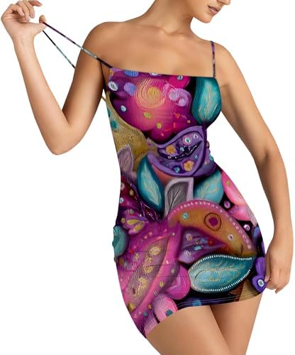 Women's Sleeveless Off Shoulder Spaghetti Strap Mini Dress Summer Backless Outfits