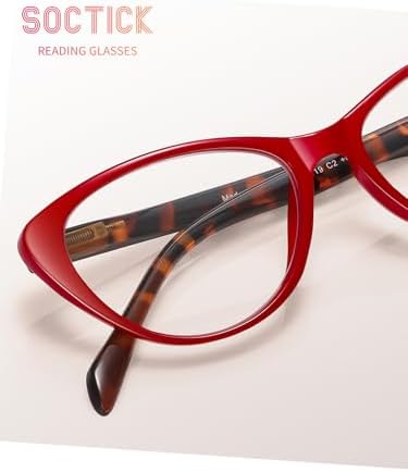 4 Pack Fashion Cat Eye Reading Glasses for Women, Computer Blue Light Blocking Readers Anti Glare Eyeglasses +0.75