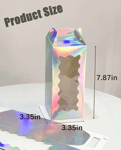 25Pcs Gift boxes for glass cup with Handle for Sublimation Glass Exhibition Boxes,Tumbler Gift Box, Cup boxes for packaging 16oz & 18oz Drinking Jars Sublimation Glass Can Blank(Laser)