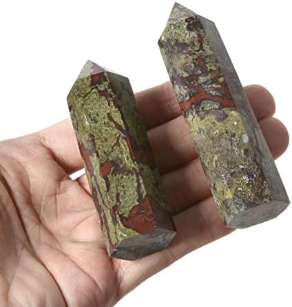 Gemstone Crystal Hexagonal Pointed Reiki Chakra Faceted Prism Wand Stone Home Decor