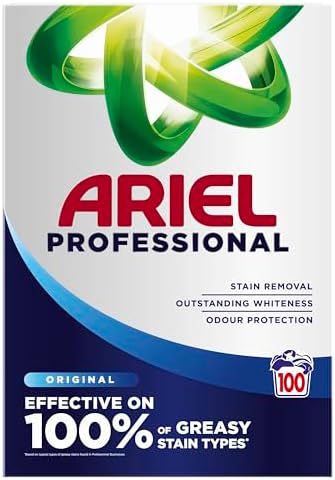 Ariel Professional Washing Powder Detergent 5.5kg Bulk Pack Intense Deep Clean Brilliant White Clothes Fresh Scent Laundry Powder for All Washing Machines Front and Top Loaders Commercial Use