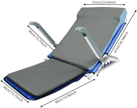 Adjustable Lifting Bed Backrest with Armrest, Folding Rest Sitting up, Adjusted in 5 Positions (20°~75°), Multifunction Portable Backrest Support, for Neck, Head, Lumbar Elderly Patient