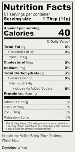 Anthony's Diastatic Dry Malt Powder, 1.5 lb, Made in the USA, Diastatic, Malted Barley Flour