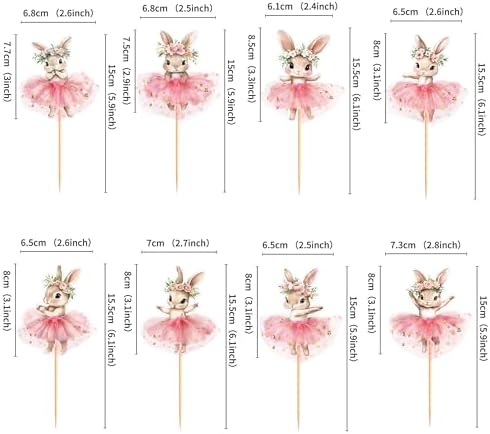30 PCS Easter Cupcake topper Bunny Cupcake Toppers Easter Egg Cupcake Topper Rabbit Party Cake Topper Decorations (Style 14)