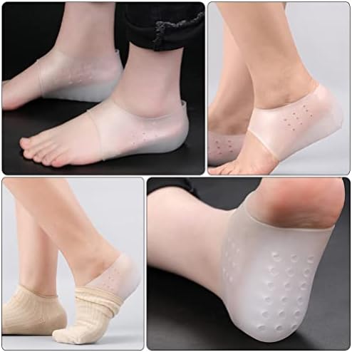 Beaupretty Invisible Height Increase Insole Silicone Shoe Lift Socks Heel Pads Cushions Elevator Insert for Men Women 3. 5CM High Heel Pads