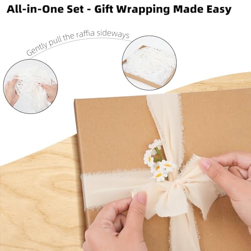 Vienrose 10 x 10 Inch Scrapbook Album Gift Set, Linen Hardcover Photo Book with 40 White Pages, DIY Memory Book Kit with Accessories for Wedding, Baby Shower, Travel, Christmas (LightGreen, 20 Sheets)
