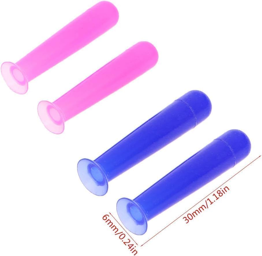 2Pcs Blue Handy Silicone Contact Lenses Small Suction Cups Stick RGP Inserter Remover Contact Lens Cases Accessories for Health and Household, Contact Lens Cases