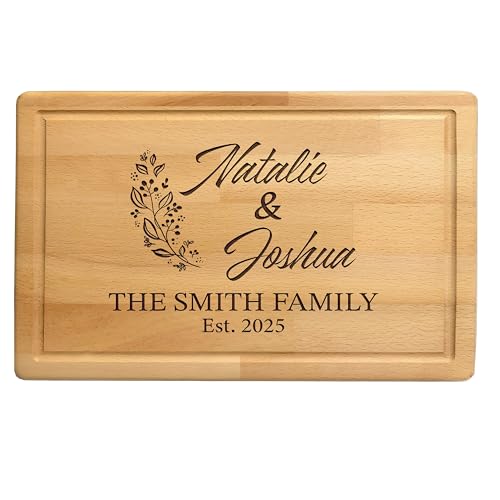 Wedding Gifts for Couples, Personalized Cutting Boards, 2025 Couple Gifts for Engagement, Housewarming, Anniversary, Halloween, Thanksgiving and Christmas, Custom Cutting Boards Presents to New Home