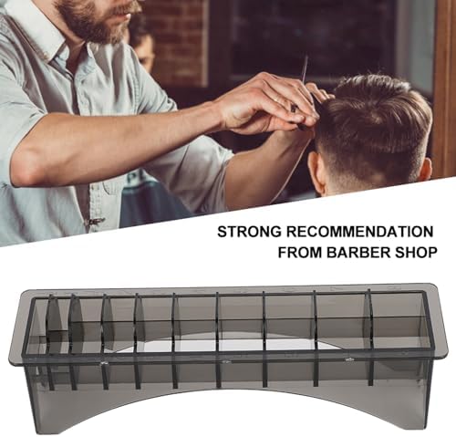 10 Grid Clipper Guard Holder, Universal Plastic Comb Storage Box Organizer, with Rectangle Combs Guides Tools Container