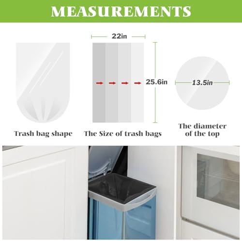 8 Gallon 70 Counts Medium Black Trash Bags,Fit 7,8,9,10 Gal Garbage Bags by Teivio, 30 Liter Thick Bathroom Can Bin Liners,Plastic Bags for Home Office Kitchen, Black