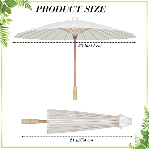 Sadnyy Paper Umbrellas Paper Decorative Chinese Japanese Parasol Umbrella DIY Oiled Painting Umbrellas Crafts for Wedding Bridal Party Decor
