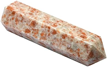 Amazing Gemstone Large Sunstone Crystal Towers ~ Natural Healing Crystal Point Obelisk for Reiki Healing and Crystal Grid (5.5 to 6 INCH)