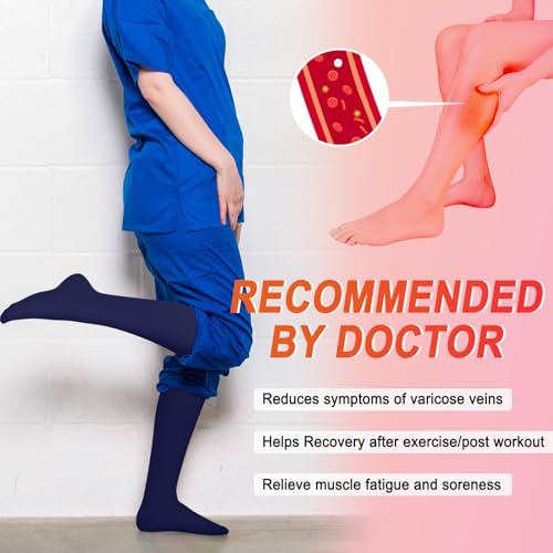 4 Pairs Compression Socks for Women Circulation-Best Support for Nurses,Running,Athletic,Travel