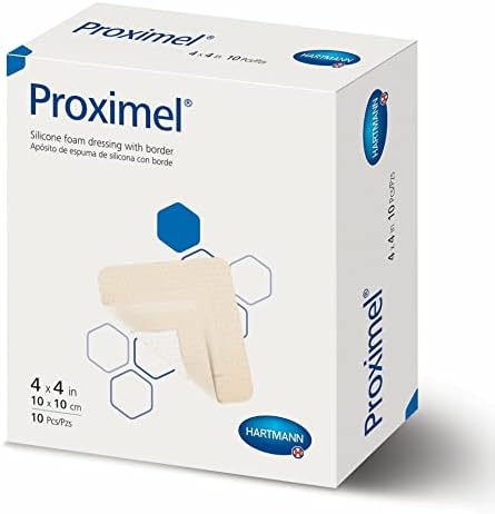 Hartmann Ag Silicone Foam Dressing w/Border, 4" x 4" Size