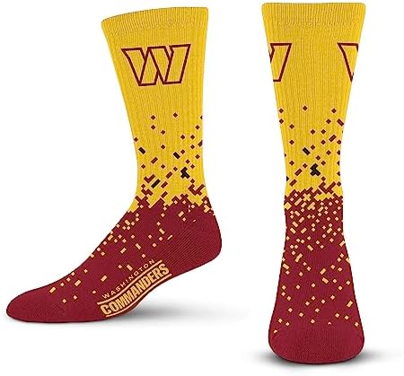 For Bare Feet NFL unisex-child Spray Zone Crew Sock Nfl Youth