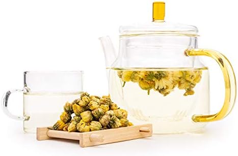 oriarmcha 100g / 3.53oz Chinese Chrysanthemum Flower Tea Buds - Decaffeinated Chrysanthemum Tea Dried Herbal Flowers - Tai Ju Floral Tea Loose Leaf 1st Grade - Naturally Processed
