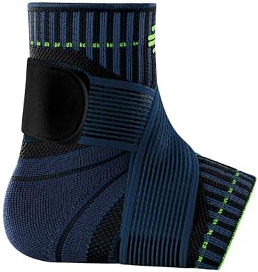 Bauerfeind Sports Ankle Support - Ankle Brace for Stabilization & Protection - Figure-8 Taping Strap - Targeted Compression - Lightweight & Durable (Black, Medium/Left)