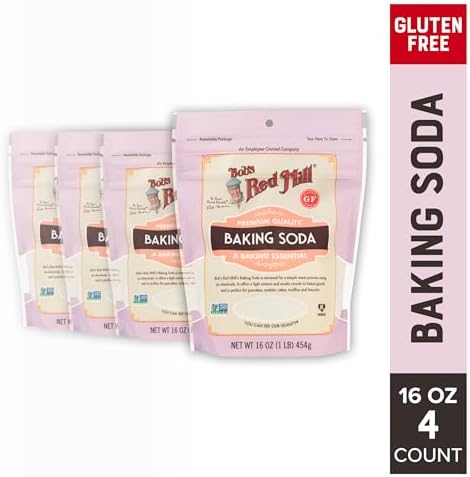 Bob's Red Mill Baking Soda - 1 Pound (Pack of 4), Non GMO, Gluten Free, Vegan, Kosher, Paleo Friendly