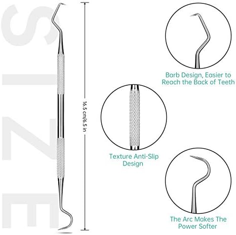 Professional Dental Scraper Tool - Dentist Pick, Medical Stainless Steel, Dental Tarter Scraper for Tooth Stains Remover, Dentist Home Use Tools