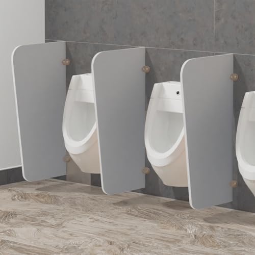 Public Toilet Partition for Men's Restroom PVC sheet Material Semi-arc shape with Bathroom Partition Hardware Durability for School/Shopping malls/Public Places35.43x15.74x0.63 inch 1PCS