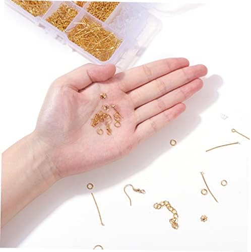 Healeved 1Set DIY Earrings Accessories Kit of Metal Earring Materials for Handmade Fashion Jewelry for Earring Making Repair to Use