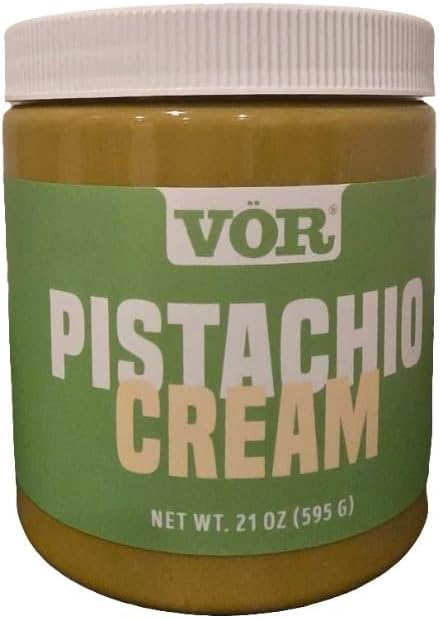 VOR Pistachio Cream, 100% dry-roasted pistachios with no added ingredients, 21 Oz.