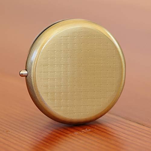 Pink Lotus Flower Brass Round Pill Box