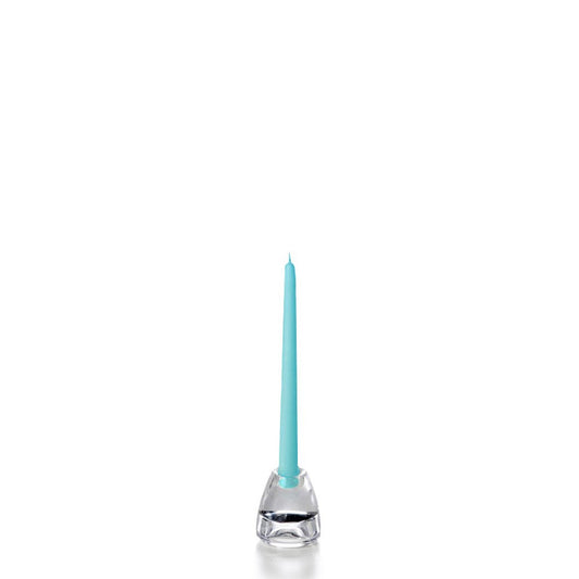 yummi Caribbean Blue Taper Candles -10 inch - 12 per Pack