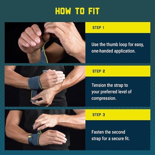 Push Sports Wrist Support Brace for Sports & Athletics - Relieve Pain from Tendonitis, Sports Fractures (Left) - Wrist Support Weight Lifting, Wrist Support Brace, Wrist Brace for Weightlifting