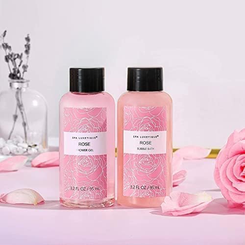 Spa Gifts for Women Spa Luxetique Bath and Body Gifts Set 6pcs Gift Baskets for Women Rose Bath Sets for Women Christmas Gifts For Women