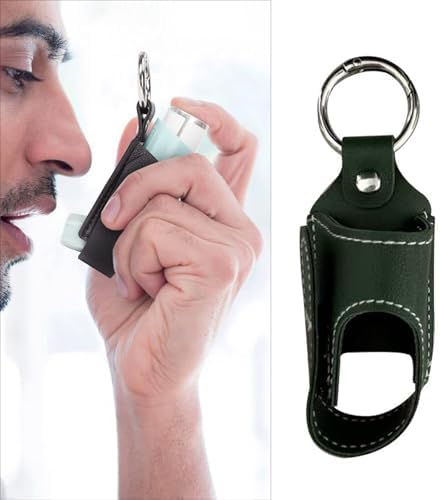PU Leather Inhaler Travel Case Portable Holder For Daily Use And Indoor Activities With Metal Buckle Travel Inhaler Holder