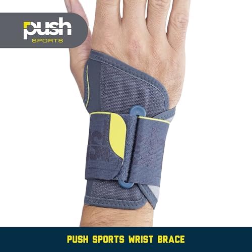 Push Sports Wrist Brace for Athletic Wrist Support. Comfortable, Easy-to-Wear Brace for Tendonitis, Fractures, Injuries, and Arthritis. (Right Medium)