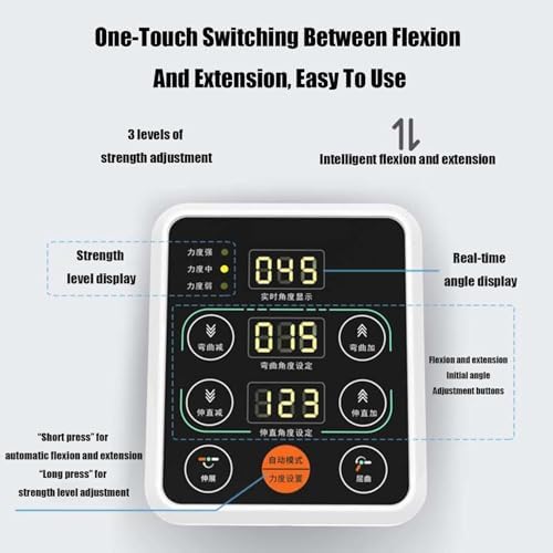 Leg Knee Rehabilitation Trainer, Intelligent Lower Limb Exerciser, Home Continuous Passive Motion Machine for Left and Right Leg Stiffness Relief, 0-140° Adjustable