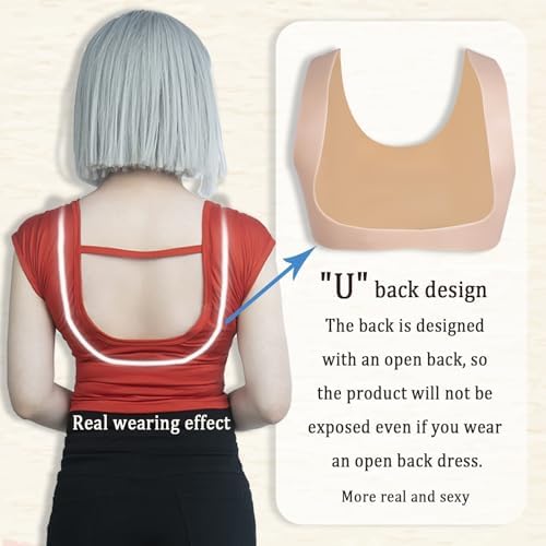 Silicone Breastplate Fake Boobs Backless Breast Forms For Crossdresser Drag Queen Breasts Enhancers Forms