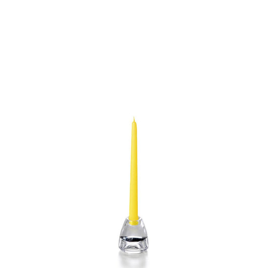 yummi Bright Yellow Taper Candles -10 inch - 12 per Pack