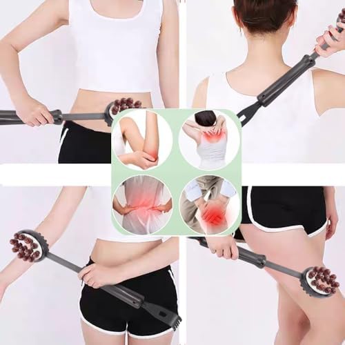 OULIGET Body Massage Hammer,Telescoping Meridians Back Knock Massager,Detachable Heads Back Scratcher,Portable Gua Sha Massage Relaxing Tool