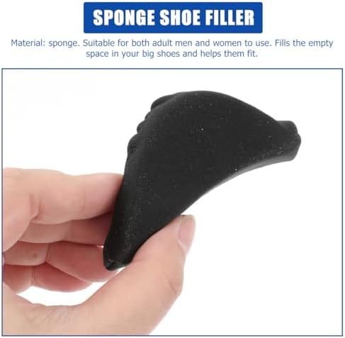 FRCOLOR 2 Pairs Soft Sponge Toe Plug Shoe Filler Ergonomic Inserts for Big Shoes, Anti-Slip Foot Pads for Sneakers Heels Boots