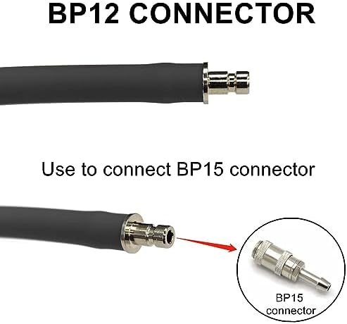 NIBP Cuff with BP12 Connector for Large Adult, 34-43 cm Single Tube Reusable PU Brown Replacement Blood Pressure Cuff with Inner TPU Airbag