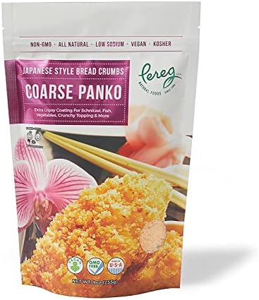 Pereg Coarse Japanese Panko Bread Crumbs (9 Oz x 6 Pack) – Breadcrumbs with Coarse Crispy Texture - for Crunchy Coating & Stuffing - Schnitzel, Vegetables, Seafood, Chicken, Meatballs