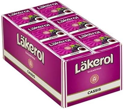 Lakerol Cassis (black Currant) Sugar Free Pastilles, .8 Ounce (Pack of 24)